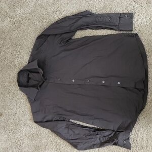 Mens dark grey button down